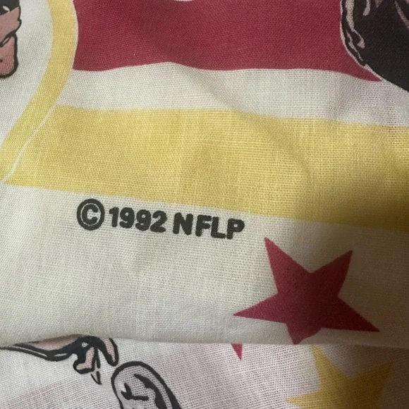 VINTAGE NFL  — 1992 Washington Redskins Flat Sheet (Twin) — Made in USA! - Picture 2 of 3